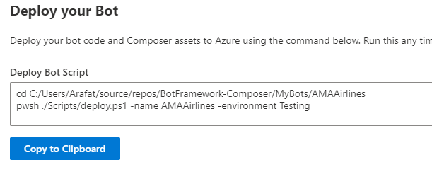 Deploy Bot Framework Bot to Azure